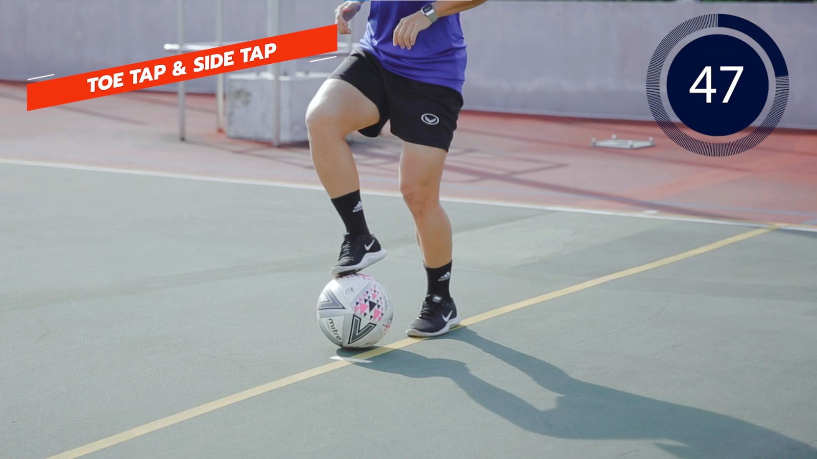 football toe tap and side tap