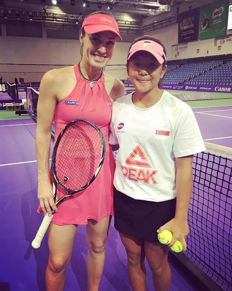 (Former World No. 1 Martina Hingis and Lynelle Lim)