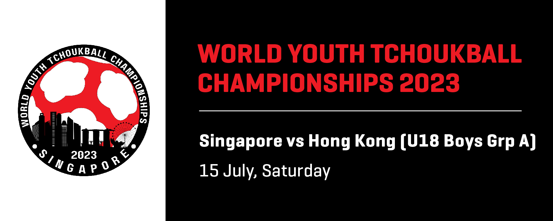 World Youth Tchoukball Championships 2023 | U18 Boys Singapore vs Hong Kong (Grp A)