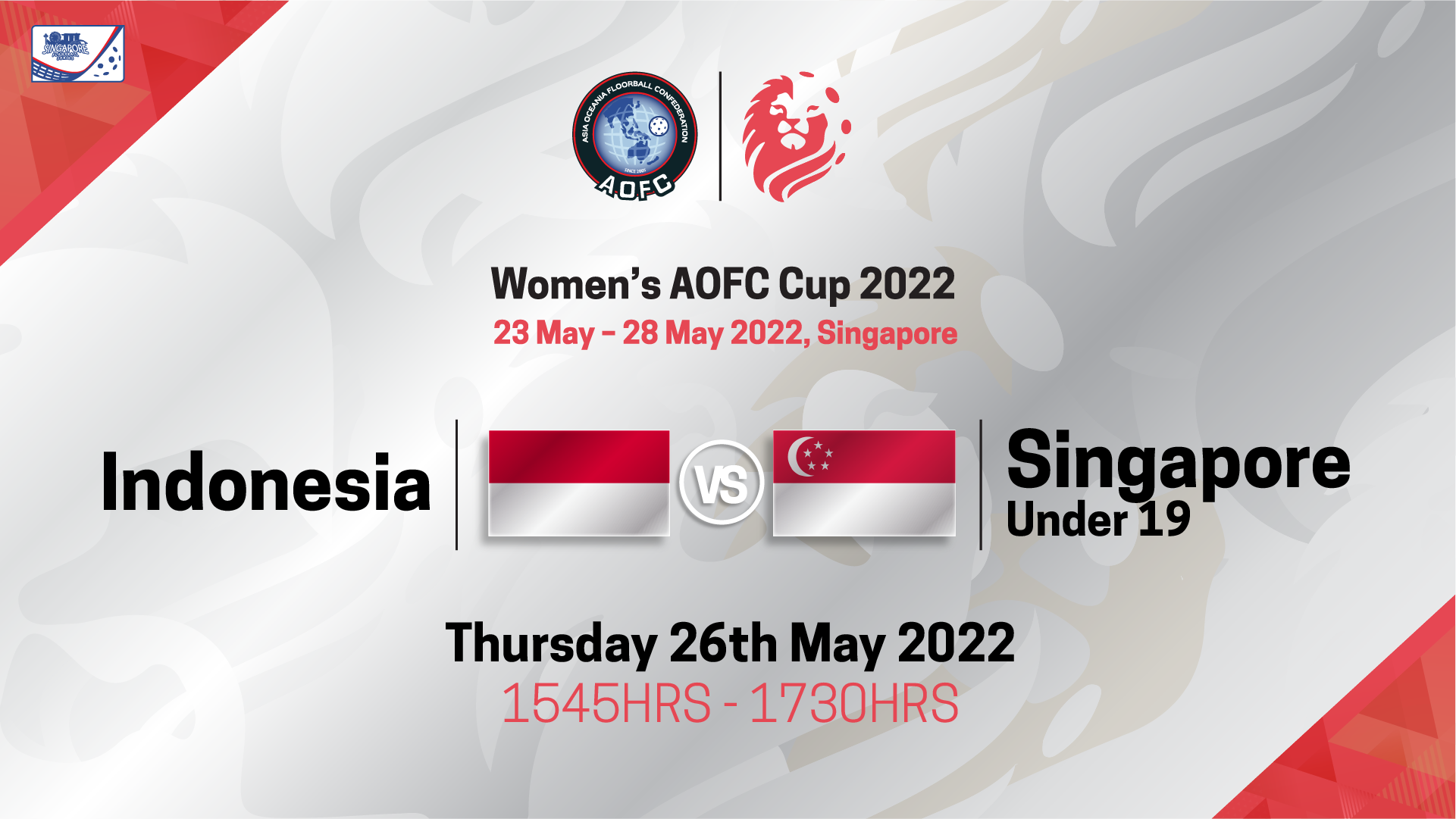 AOFC Indonesia vs SG U19 | Replay
