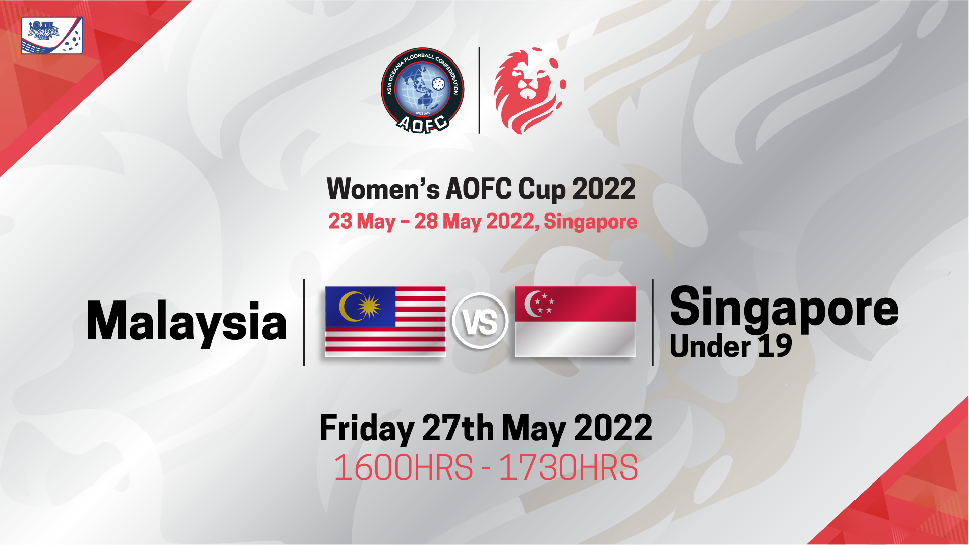AOFC Malaysia vs SG U19 | Replay