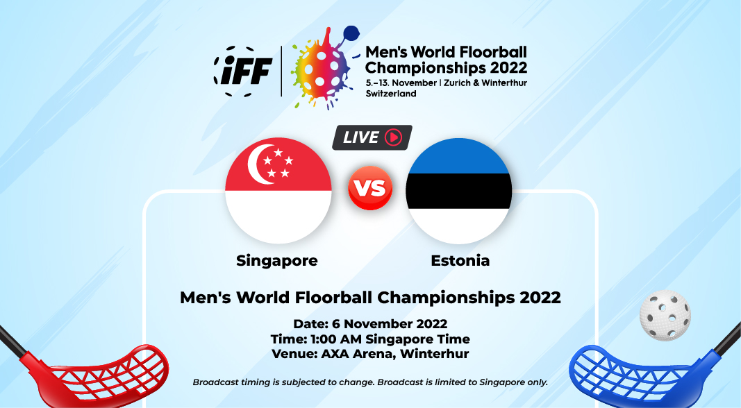 Singapore 🇸🇬 vs 🇪🇪 Estonia | Men's World Floorball Championships 2022