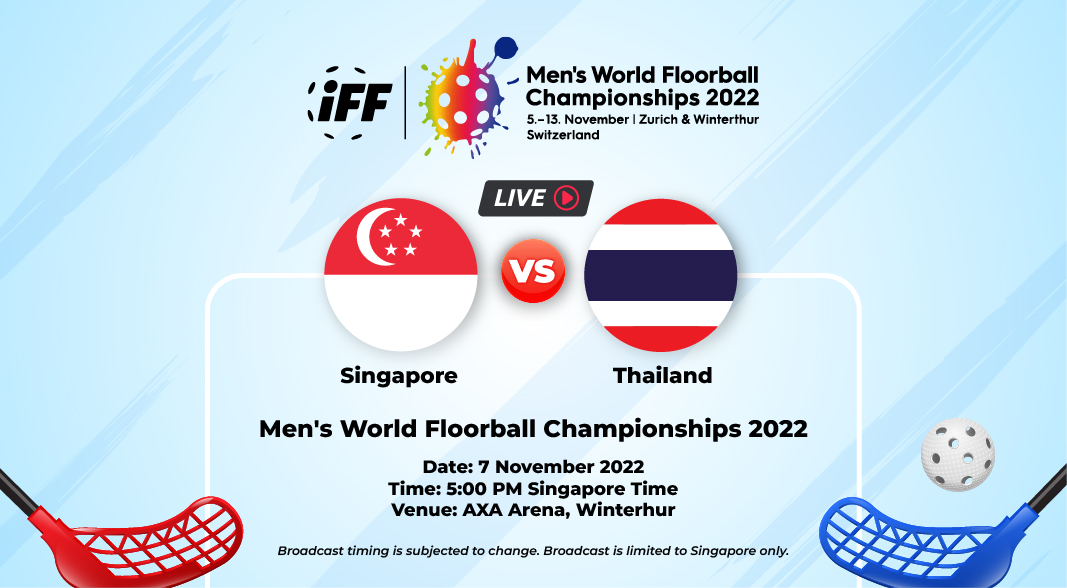 Singapore 🇸🇬 vs 🇹🇭 Thailand | Men's World Floorball Championships 2022