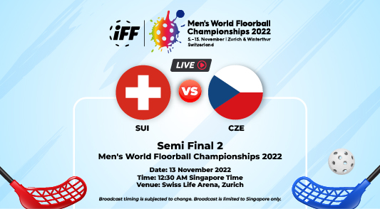 🇨🇭 Switzerland vs 🇨🇿 Czech Republic | Semi Final | Men's World Floorball Championships 2022