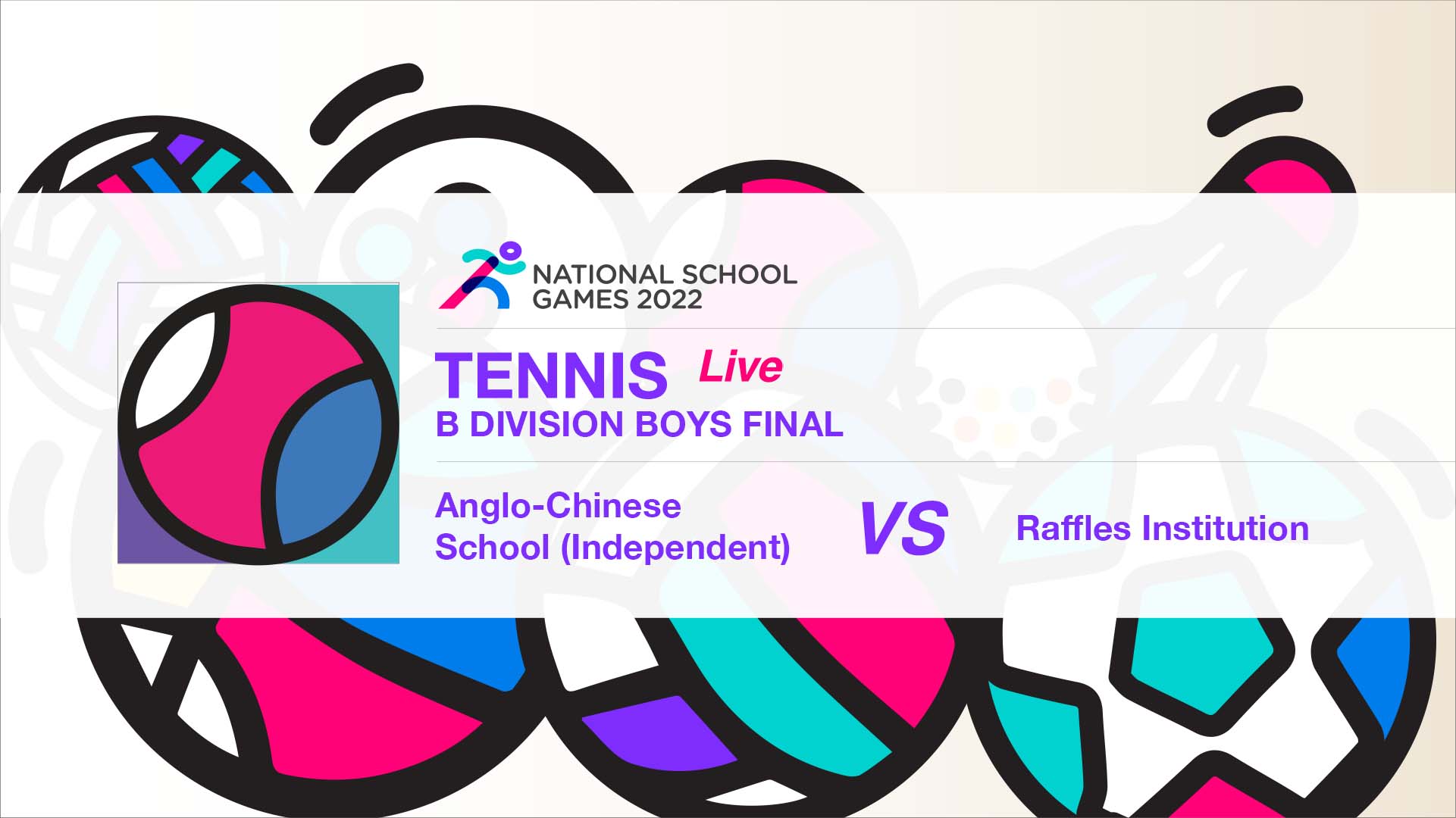 SSSC Tennis National B Division Boys Final | Anglo-Chinese School (Independent) vs Raffles Institution