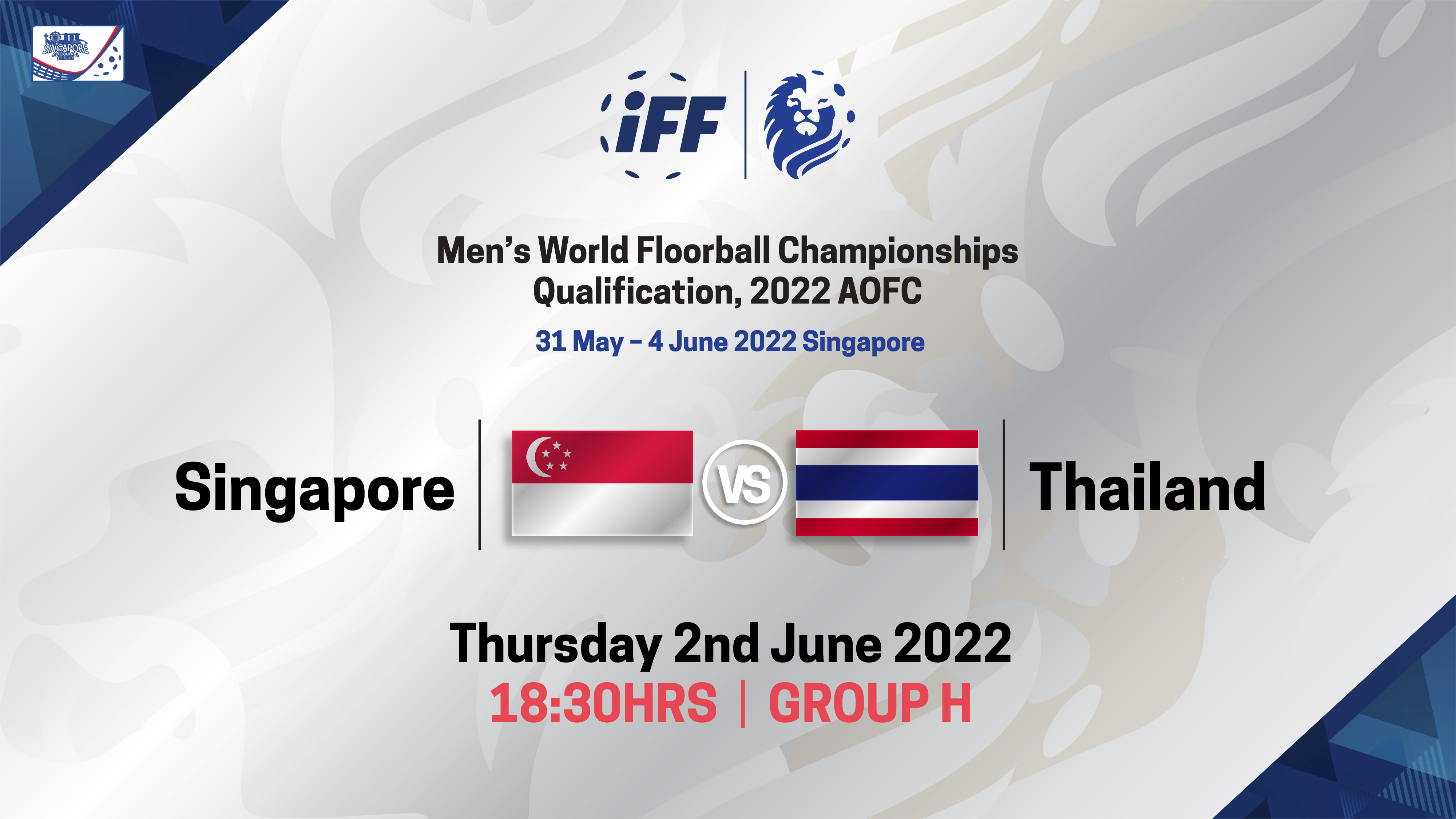 IFF Men's World Floorball Championship Qualifications 2022 - Singapore vs Thailand