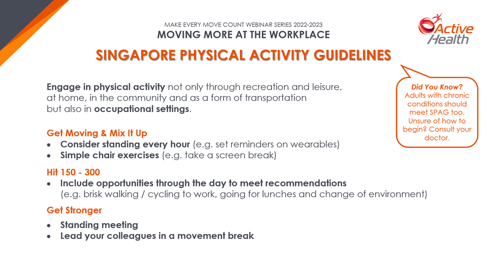 Singapore Physical Activity Guidelines